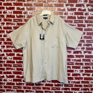 NWT Marc Edwards XL Tan Coastal  Linen Blend Shirt